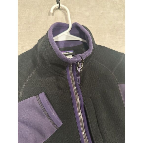 Patagonia Jackets & Blazers - Patagonia Women's Piton Hybrid Fleece Polartec Full Zip Jacket Black Purple XS